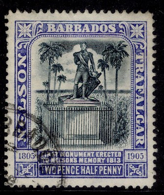 barbados-edvii-sg162-2d-black-bright-blue-fine-used-cat-55