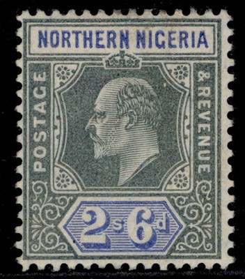 northern-nigeria-edvii-sg27-2s-6d-green-ultramarine-lh-mint-ordinary-paper