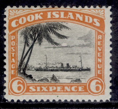 cook-islands-gv-sg104-6d-black-orange-m-mint-cat-30