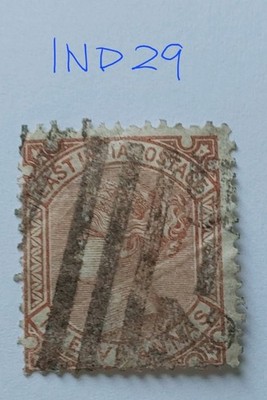east-india-1876-qv-12-anna-s-red-brown-used-ind29
