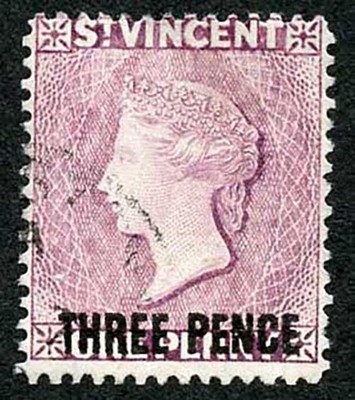 st-vincent-sg63-1897-3d-on-1d-mauve-very-fine-used-cat-26-pounds