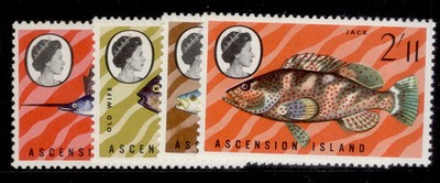 ascension-qeii-sg117-120-1969-fish-set-2nd-series-nh-mint