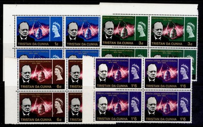 tristan-da-cunha-qeii-sg89-92-1966-churchill-set-nh-mint-cat-17-blocks