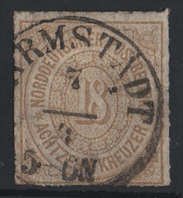 germany-n-federation-1868-18kr-bistre-neatly-used-darmstadt-cds-sg18-c100