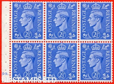 sg-489f-qb33-2d-blue-a-fine-mounted-mint-complete-cylinder-pane-of-b62949