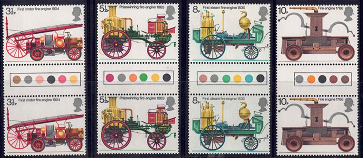 qeii-1974-fire-prevention-sg950-953-traffic-light-gutter-pairs-u-m