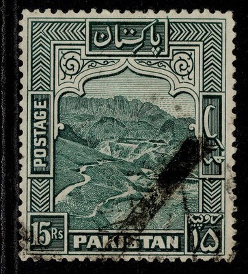 pakistan-gvi-sg42b-15r-blue-green-fine-used-cat-45