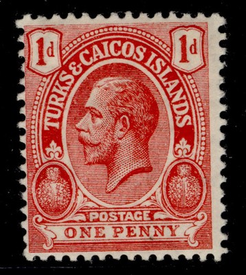 turks-caicos-islands-gv-sg130-1d-red-nh-mint