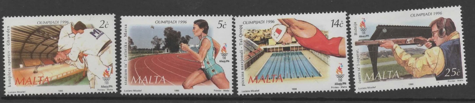 malta-sg1022-5-1996-olympice-games-mnh