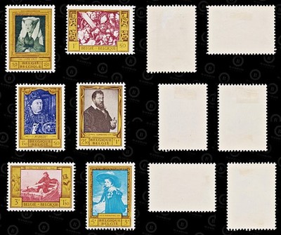 9110-belgium-sg1661-1666-set-of-6-1958-sc-b625-b630-mi1119-1124-mint-mvlh-c15