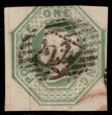 gb-qv-sg54-scarce-1s-pale-green-cut-square-used-cat-2000-one-thread