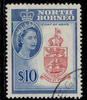 north-borneo-qeii-sg406-10-carmine-blue-fine-used-cat-50