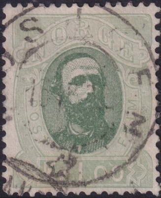 norway-1878-1k-green-and-light-green-king-oscar-ii