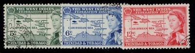 trinidad-tobago-qeii-sg281-283-1958-caribbean-federation-set-fine-used