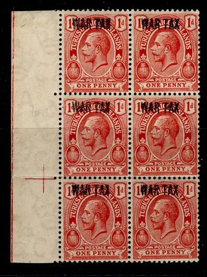 turks-caicos-islands-qv-sg143-var-1d-red-nh-mint-reversed-k-for-x-in-block