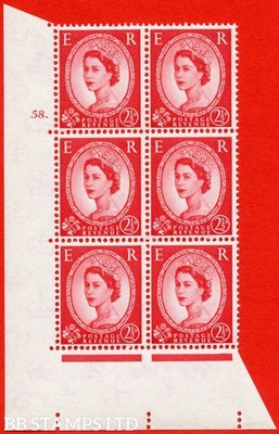 sg-574-s57-2d-carmine-red-type-ii-an-unmounted-mint-block-of-6-b69278