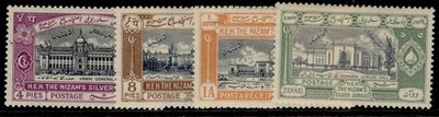 indian-states-hyderabad-gvi-sg49-52-1937-silver-jubilee-set-m-mint-cat-10