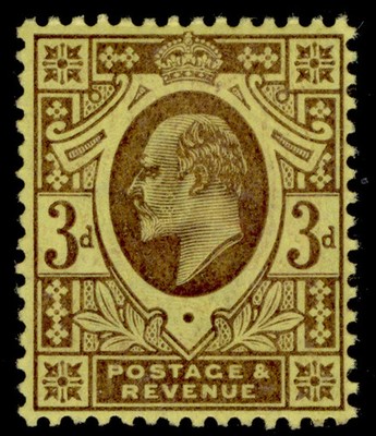 gb-edvii-sg232b-spec-m19-2-3d-deep-purple-orange-yellow-nh-mint-cat-85