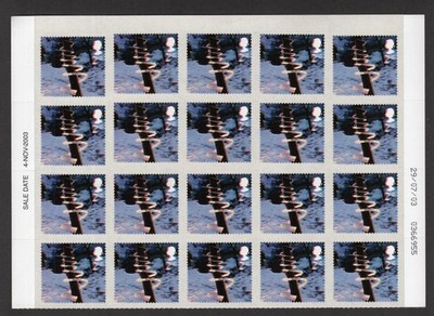 2nd-christmas-2003-self-adhesive-unmounted-mint-block-of-20-colour-shift