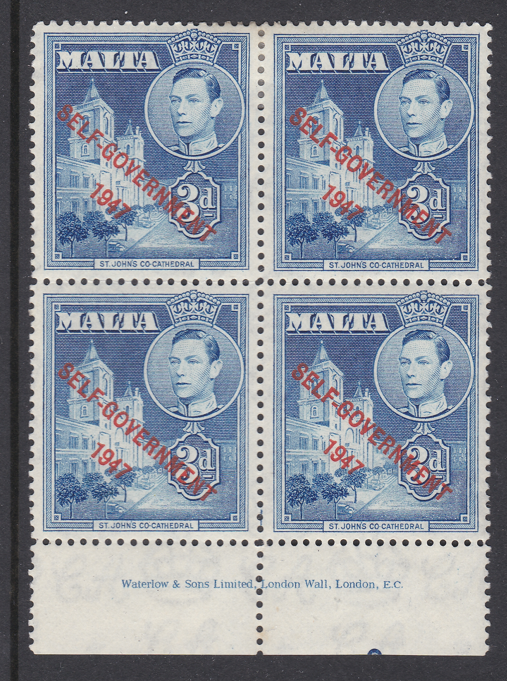 sg420-1938-1948-george-vi-malta-3d-block-of-4-with-self-government-overprint