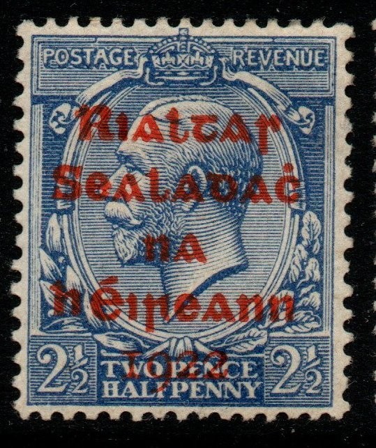 ireland-sg4b-1922-2d-bright-blue-with-red-overprint-mtd-mint