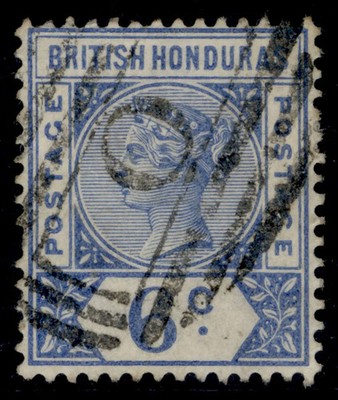 british-honduras-qv-sg56-6c-ultramarine-fine-used