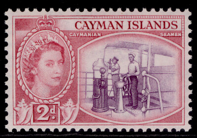 cayman-islands-qeii-sg152-2d-reddish-violet-cerise-lh-mint