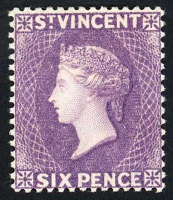 st-vincent-sg85-6d-violet-perf-14-wmk-ca-m-m-fresh-colour-cat-180-pounds