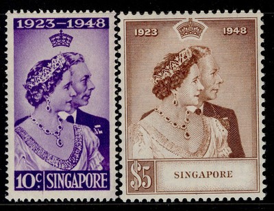 singapore-gvi-sg31-32-1948-royal-silver-wedding-set-nh-mint-cat-110