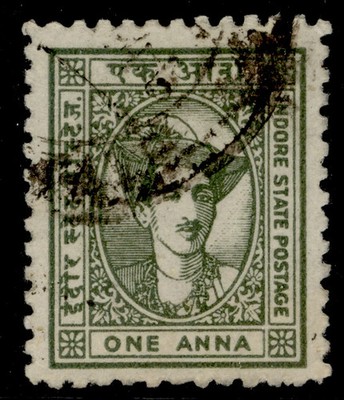 indian-states-indore-gvi-sg39-1a-yellow-green-fine-used