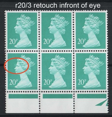 gb-1988-machin-20p-turquoise-green-acp-dex-sgx959-variety-r20-3-retouch-in-front
