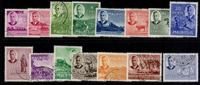 mauritius-gvi-sg276-290-1950-53-complete-set-fine-used-cat-100