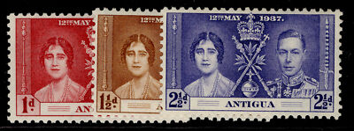 antigua-gvi-sg95-97-coronation-set-m-mint