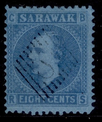 sarawak-qv-sg6-8c-bright-blue-blue-fine-used