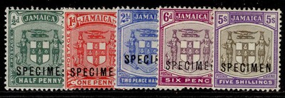 jamaica-edvii-sg38s-45s-1905-11-set-m-mint-cat-275-specimen
