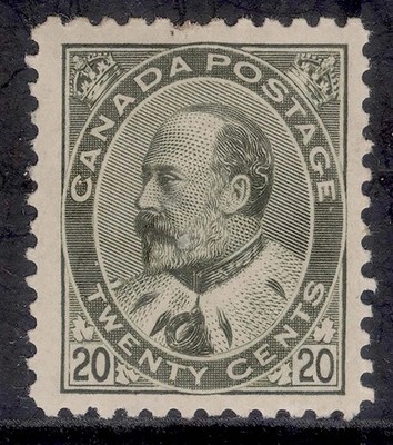 canada-edvii-sg186-20c-deep-olive-green-m-mint-cat-325