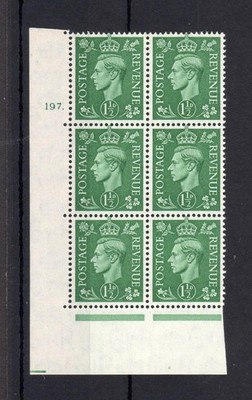 george-vi-11-2d-green-unmounted-mint-cylinder-197-block-cat-40