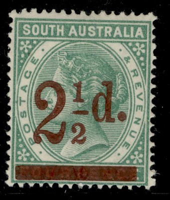 australia-south-australia-qv-sg233-2d-on-4d-green-lh-mint-cat-60