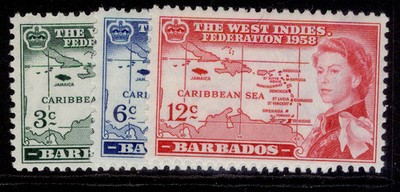 barbados-qeii-sg303-305-1958-inauguration-set-nh-mint