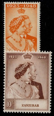 zanzibar-gvi-sg333-334-1948-royal-silver-wedding-set-nh-mint-cat-30