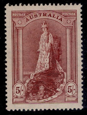 australia-gvi-sg176-5s-claret-thicker-paper-nh-mint-cat-28