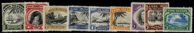 cook-islands-gvi-sg137-145-1944-46-complete-set-m-mint-cat-110