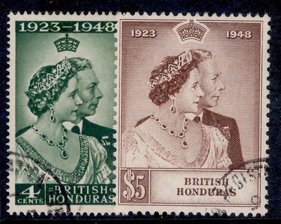 british-honduras-gvi-sg164-165-1948-rsw-set-fine-used-cat-55