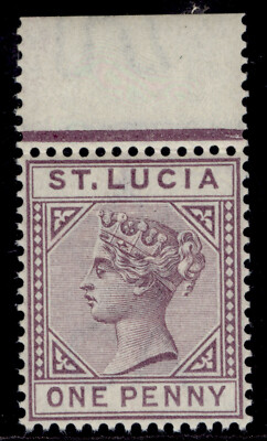 st-lucia-qv-sg44-1d-dull-mauve-nh-mint-cat-10