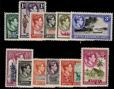 british-solomon-islands-gvi-sg60-72-1939-51-part-set-m-mint-cat-85