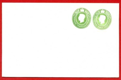 escp823-kgvi-two-1-1-2d-green-stamped-to-order-envelope-mint