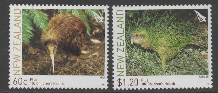 new-zealand-sg3304-5-2011-flightless-birds-mnh