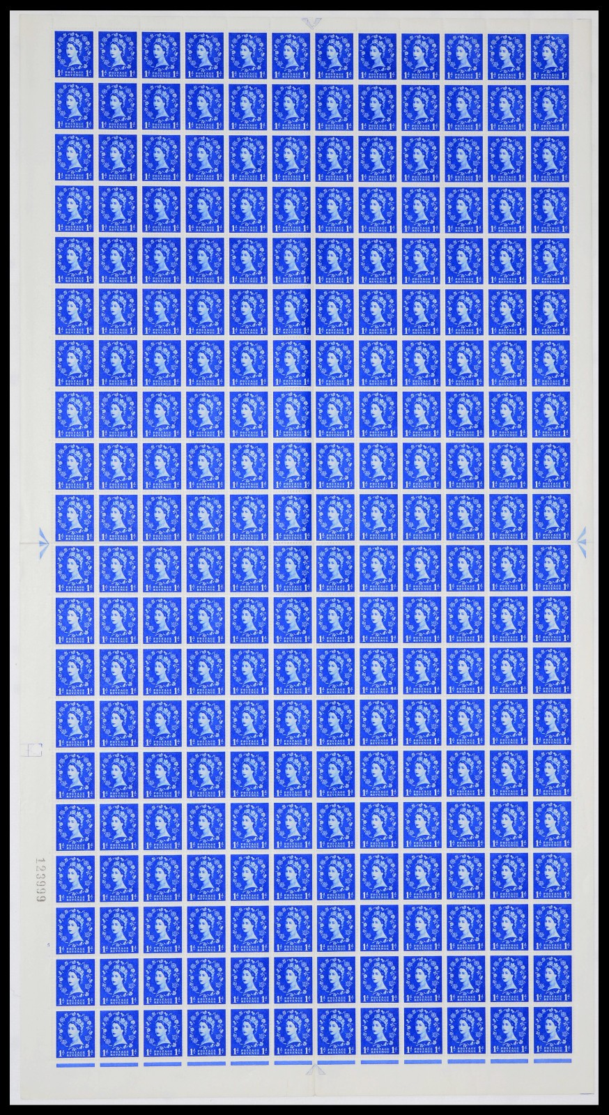 1d-wilding-multicrown-white-cylinder-5-no-dot-full-sheet-unmounted-mint