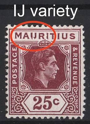 mauritius-1938-25c-purple-brown-the-ij-variety-sg259ba-vf-mint-almost-um