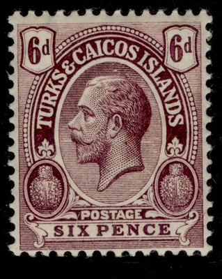 turks-caicos-islands-gv-sg136-6d-dull-purple-lh-mint